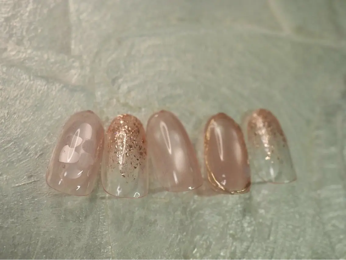ネイル オーロラネイル 桜ネイル フラワーネイル フットネイル フレンチネイル ハンドネイル kikinail 溝の口のネイルデザイン