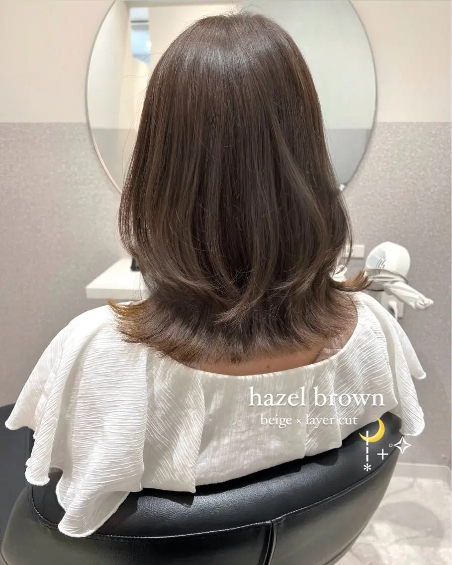 【人気No.1🎀】カット+カラー+RAMERAME超音波トリートメント+コテ巻きの写真