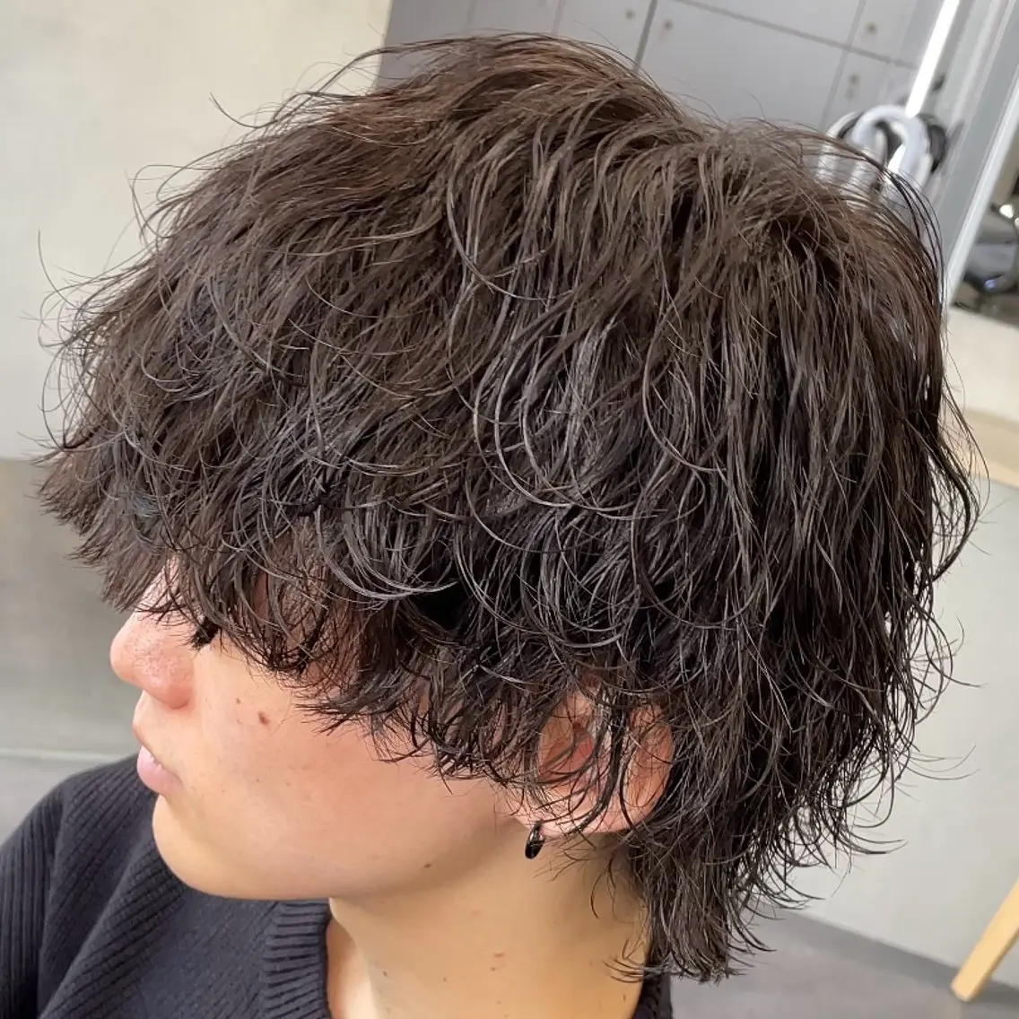 セミロング パーマ ヘアアレンジ メンズ fifth 石川 凪のヘアスタイル