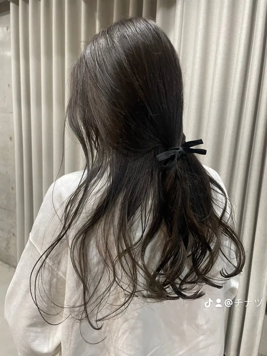 ロング カラー パーマ カット ヘアカラー 表参道🌿赤み消し カラー/チナツのヘアスタイル