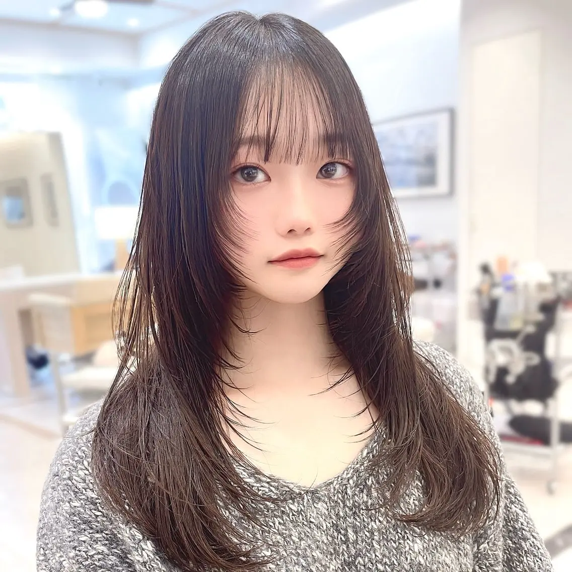 ロング 韓国風ヘア レイヤーカット ロング 似合わせカット ウルフカット ウルフカット/ ハッシュカット/山路のヘアスタイル