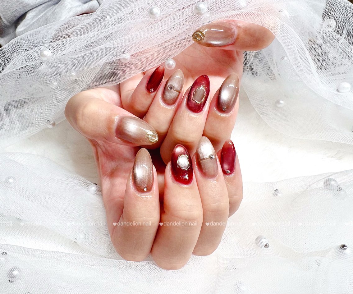 ネイル アートネイル ワンホンネイル ハンドネイル dandelion nail北千住のネイルデザイン