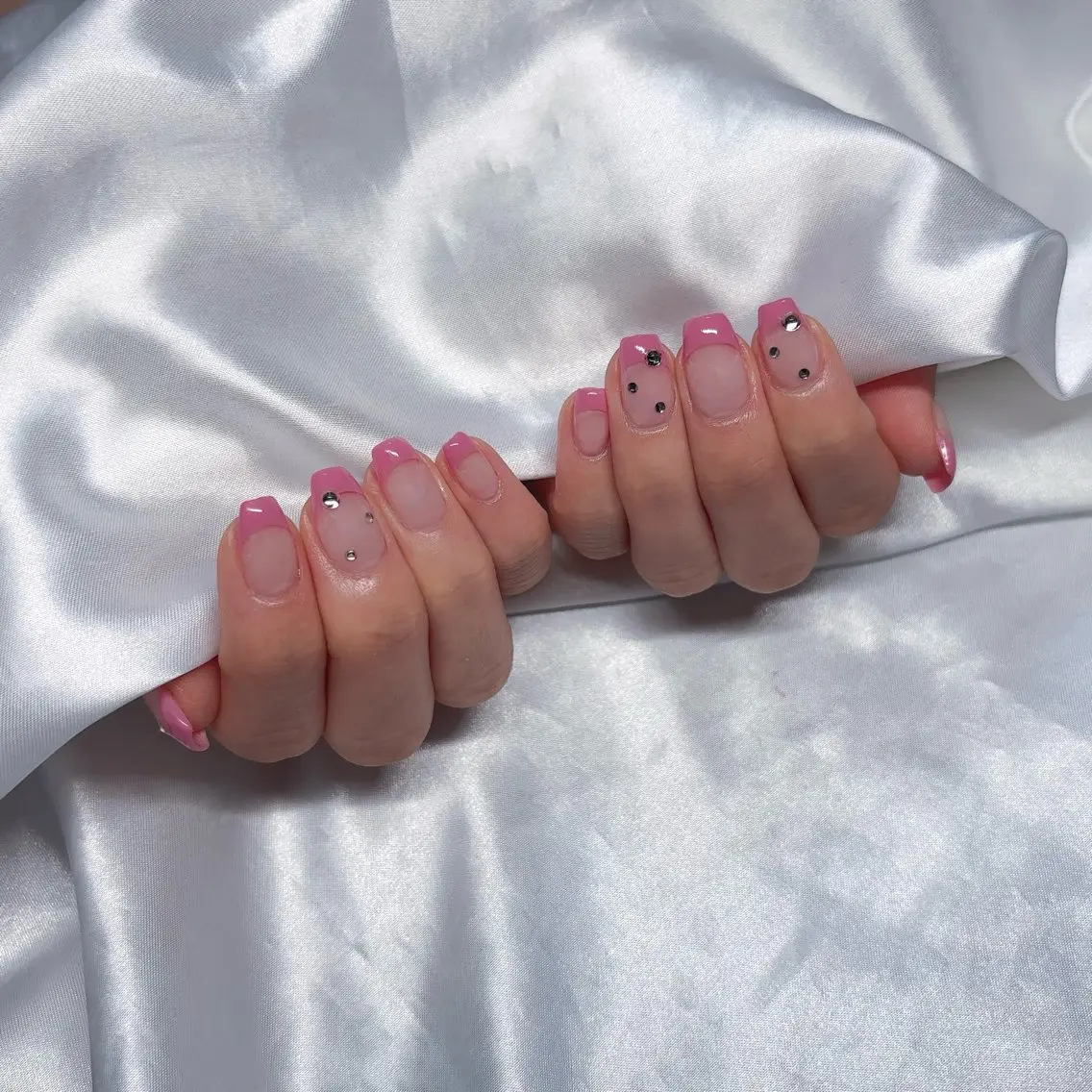 ネイル フレンチネイル ピンク ハンドネイル 京橋/ Lance nail Minaのネイルデザイン