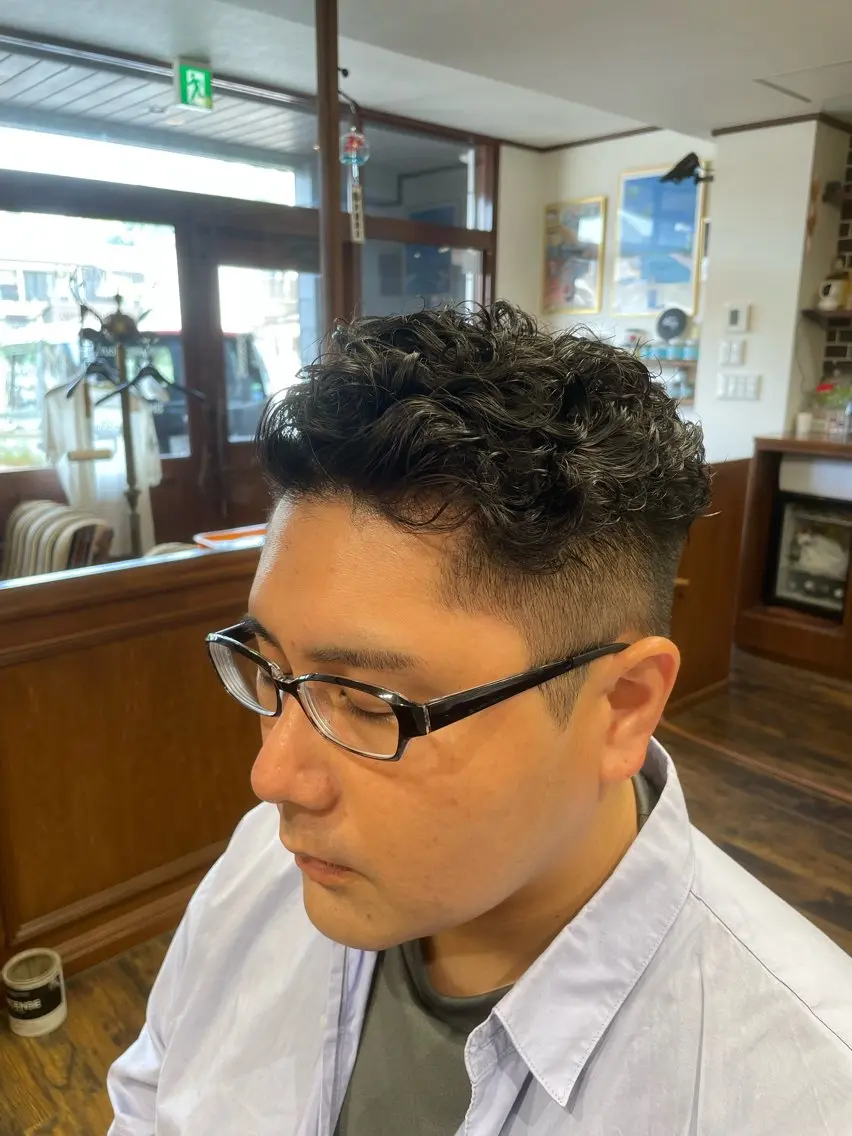 ショート パーマ メンズ ビジネス メンズパーマ パーマ EVOGUE💈森内 秀有💈メンズパーマのヘアスタイル