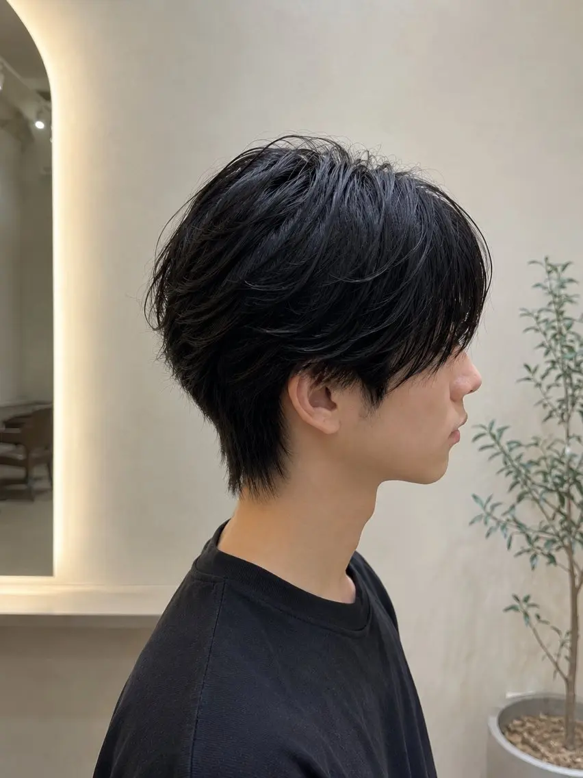 メンズ フェザーパーマ メンズパーマ カット パーマ 山田 もものヘアスタイル