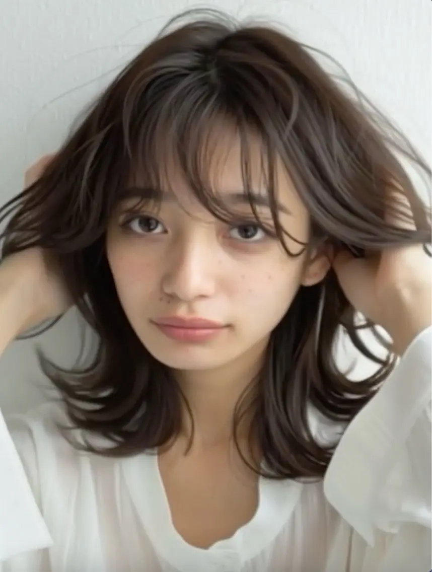 ミディアム イノウエ アイ KNACK 阿倍野のヘアスタイル
