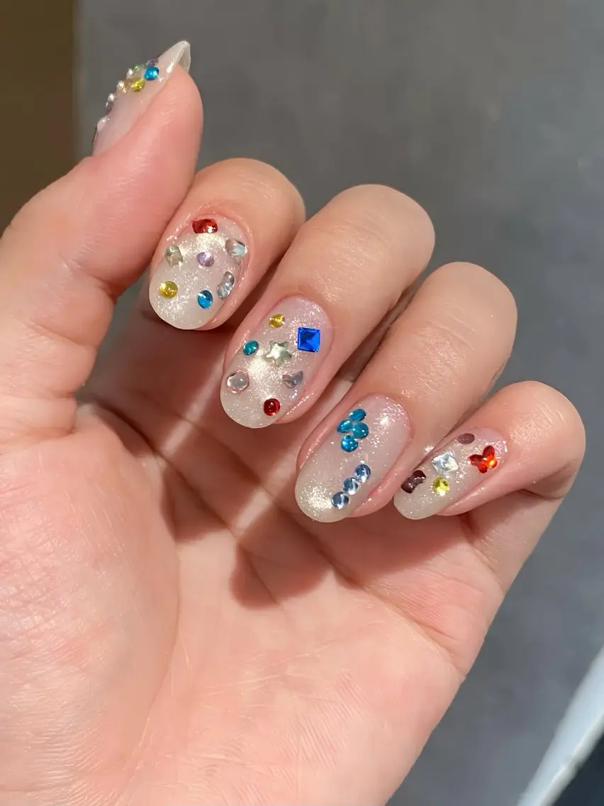 ネイル チークネイル ドット フレンチネイル グラデーション 韓国ネイル ハンドネイル Minette nailrinrinのネイルデザイン