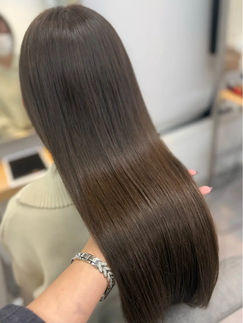 🌟人気No.1🌟[女性限定]💖カット＋髪質改善カラー💖 （ケアトリートメント付）の写真