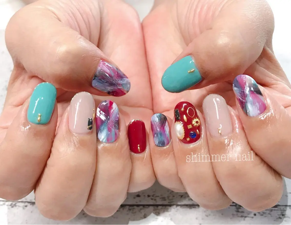 ネイル ハンドネイル Shimmer Nail⋆*✩のネイルデザイン