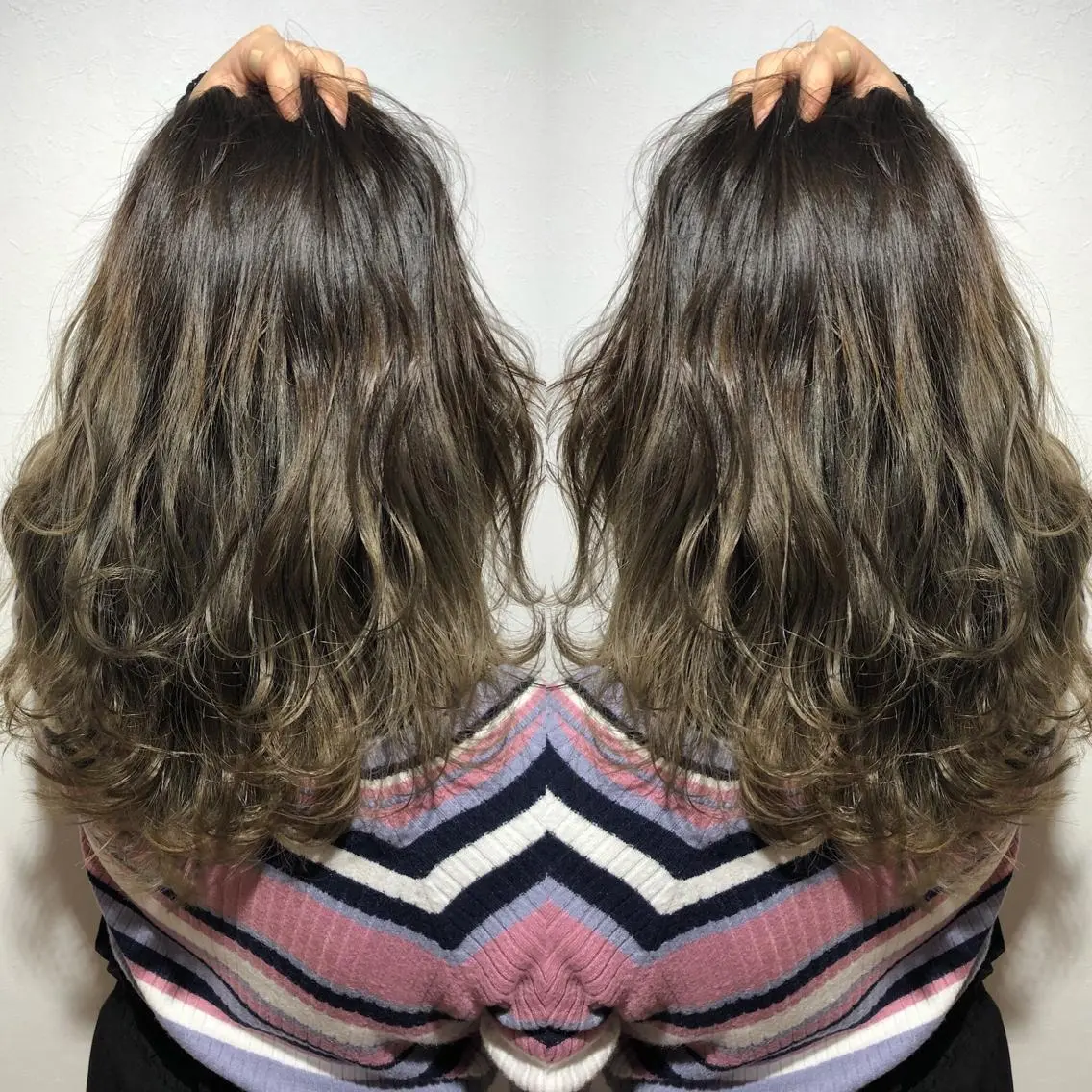 セミロング カラー カット ヘアカラー トリートメント ♡美髪•艶髪♡砂川 なつきのヘアスタイル