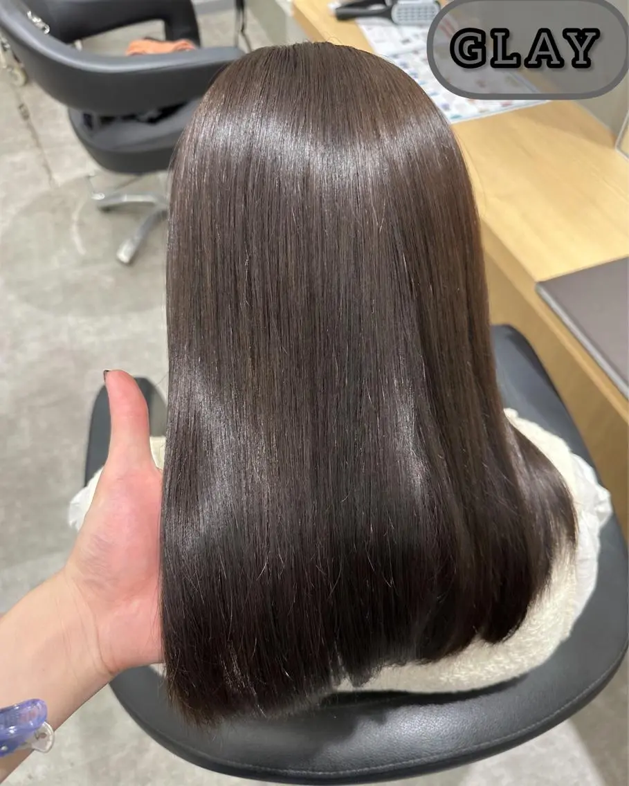 (明るめ〜暗めまで似合うお色味を提案♪)艶髪ワンカラー🩵&前髪or毛先も可!の写真