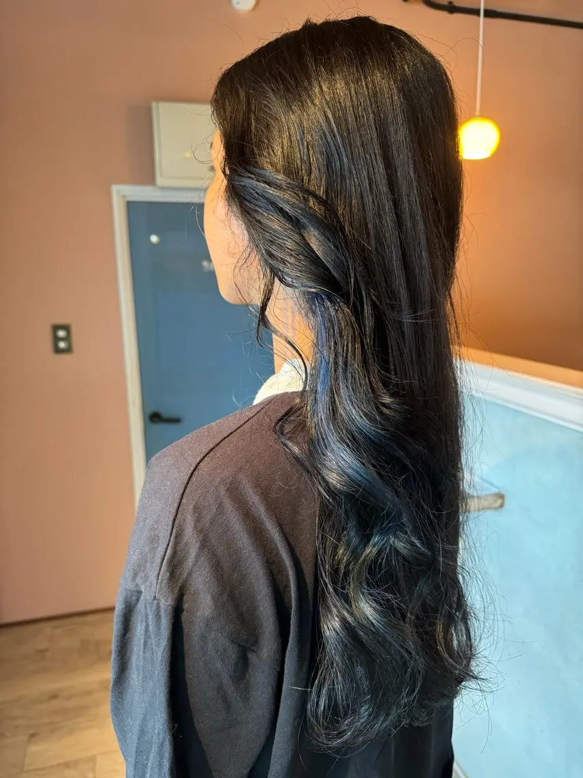 ロング カラー ブルーカラー インナーカラー 外国人風カラー 🌸小掛🌸 豊橋外国人風カラーのヘアスタイル