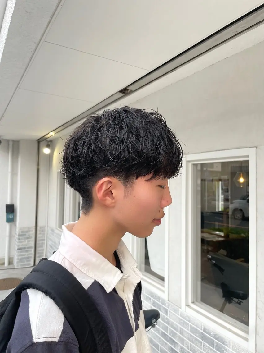 ショート パーマ メンズ マッシュ メンズパーマ ニュアンスパーマ カット パーマ メンズ特化⚡️パーマ / Hiyoriのヘアスタイル