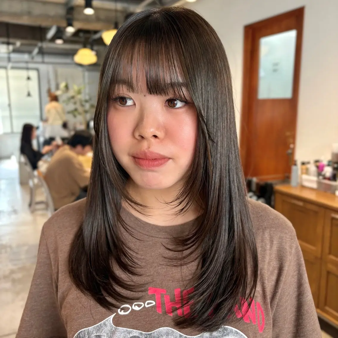 ロング カラー ベージュカラー オリーブベージュ ユウナ🎀レイヤー/ 暖色カラーのヘアスタイル