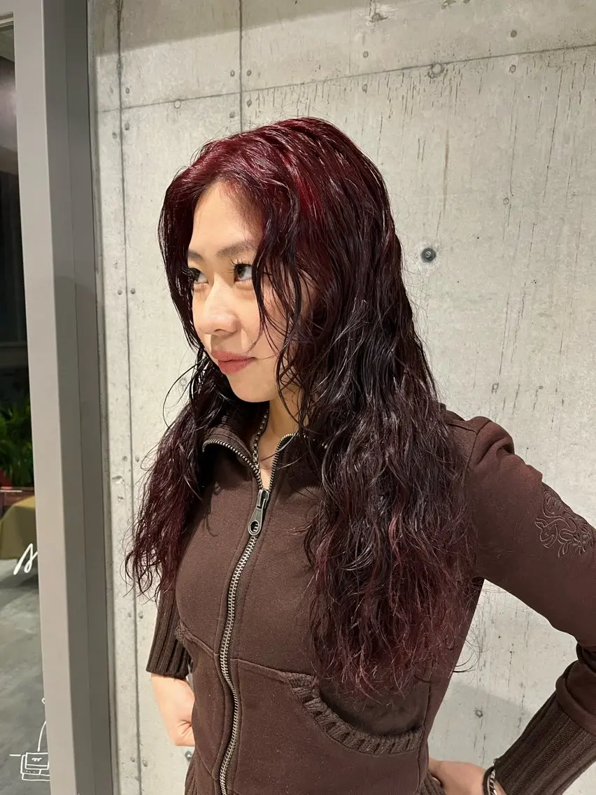 ロング カラー カット ヘアカラー トリートメント 大人かわいい艶ボブ ・リクト💥のヘアスタイル
