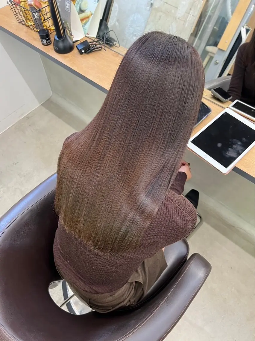 【髪質改善✨】カット＋TOKIOストレート＋りんご幹細胞トリートメント🍎の写真