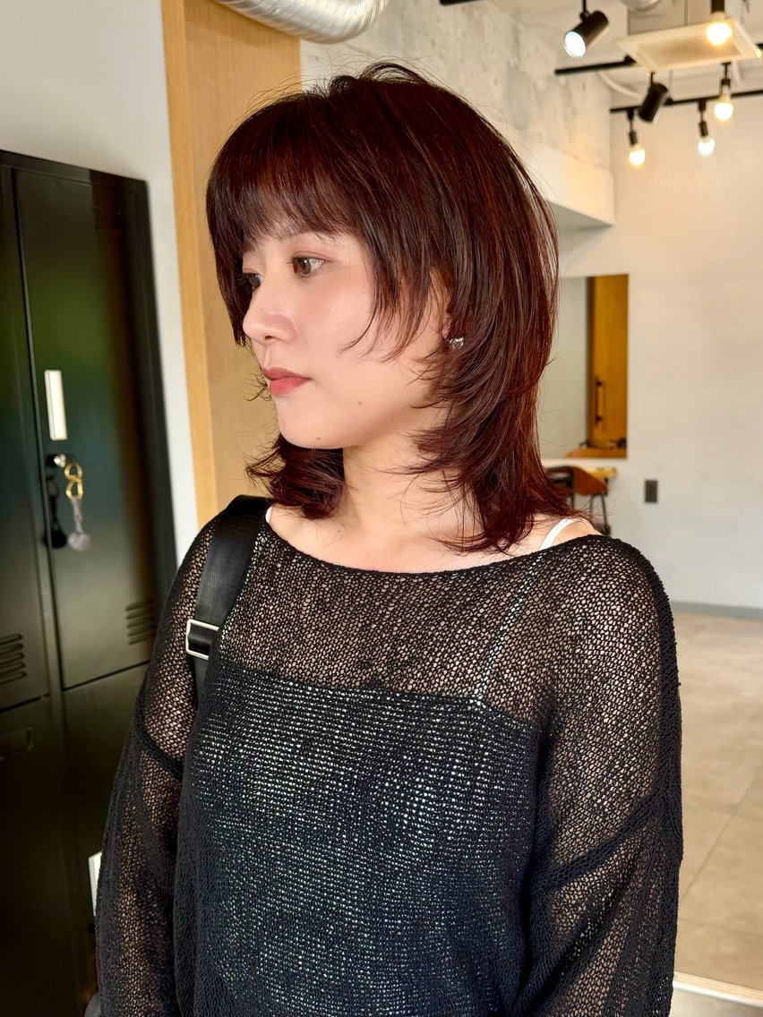 ミディアム 朝賀 健人のヘアスタイル