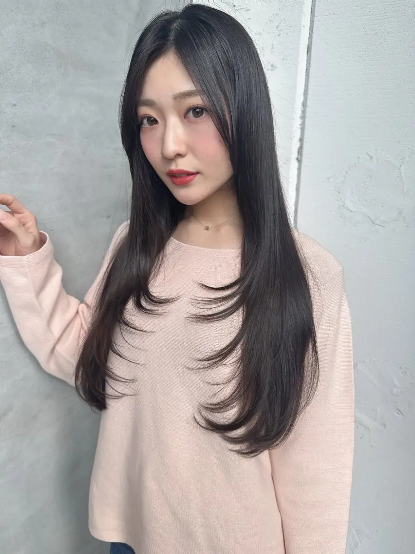 ロング カラー カット ヘアカラー トリートメント CHERIM ❤️🔥新家光葉のヘアスタイル