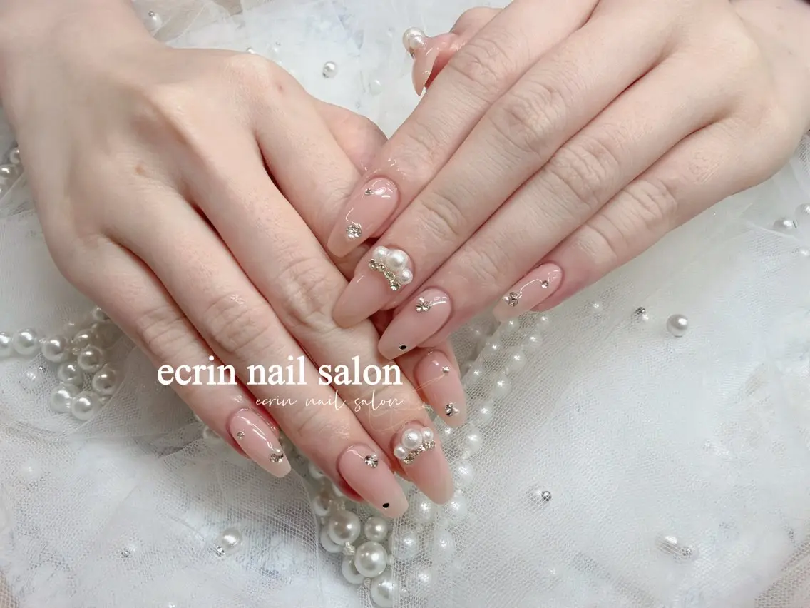 ネイル キラキラネイル 韓国ネイル 持ち込み 夏ネイル ネイルチップ ハンドネイル ハンドケア ecrin nail salon錦糸町のネイルデザイン
