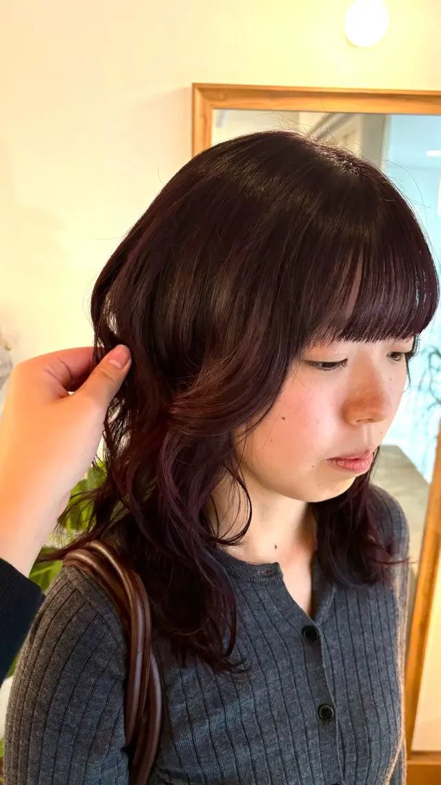 ミディアム ヘアカラー トリートメント 田中 美海のヘアスタイル
