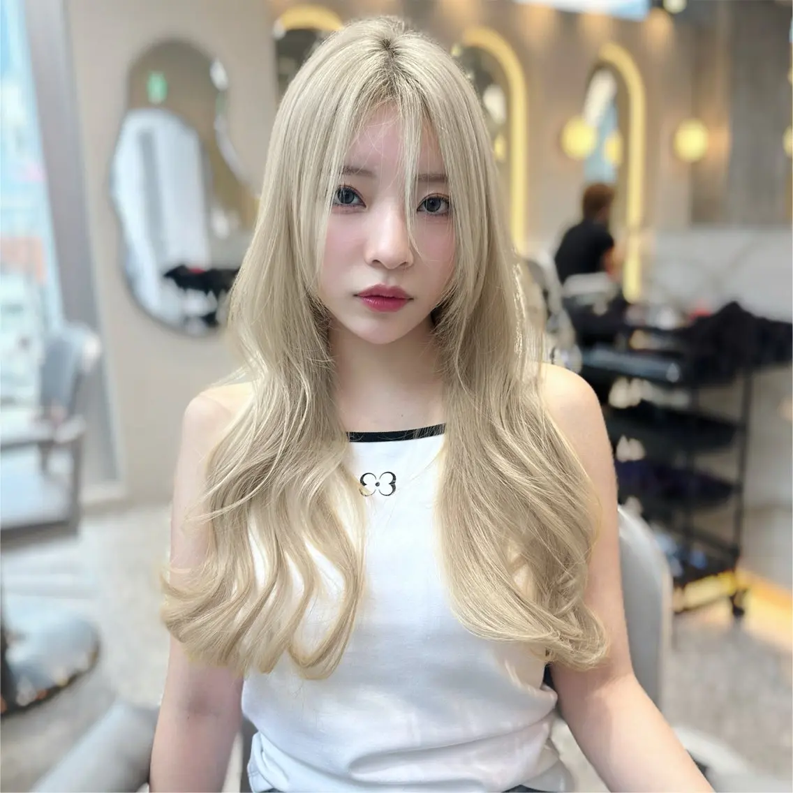 セミロング カラー カット ヘアカラー トリートメント 新宿/韓国風レイヤー 髪質改善/渋谷直樹のヘアスタイル