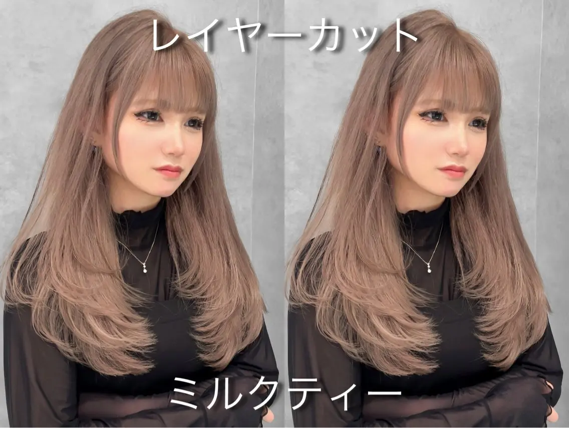ロング カラー ブリーチ レイヤーカット 🥇KEN /レイヤー/カラーのヘアスタイル