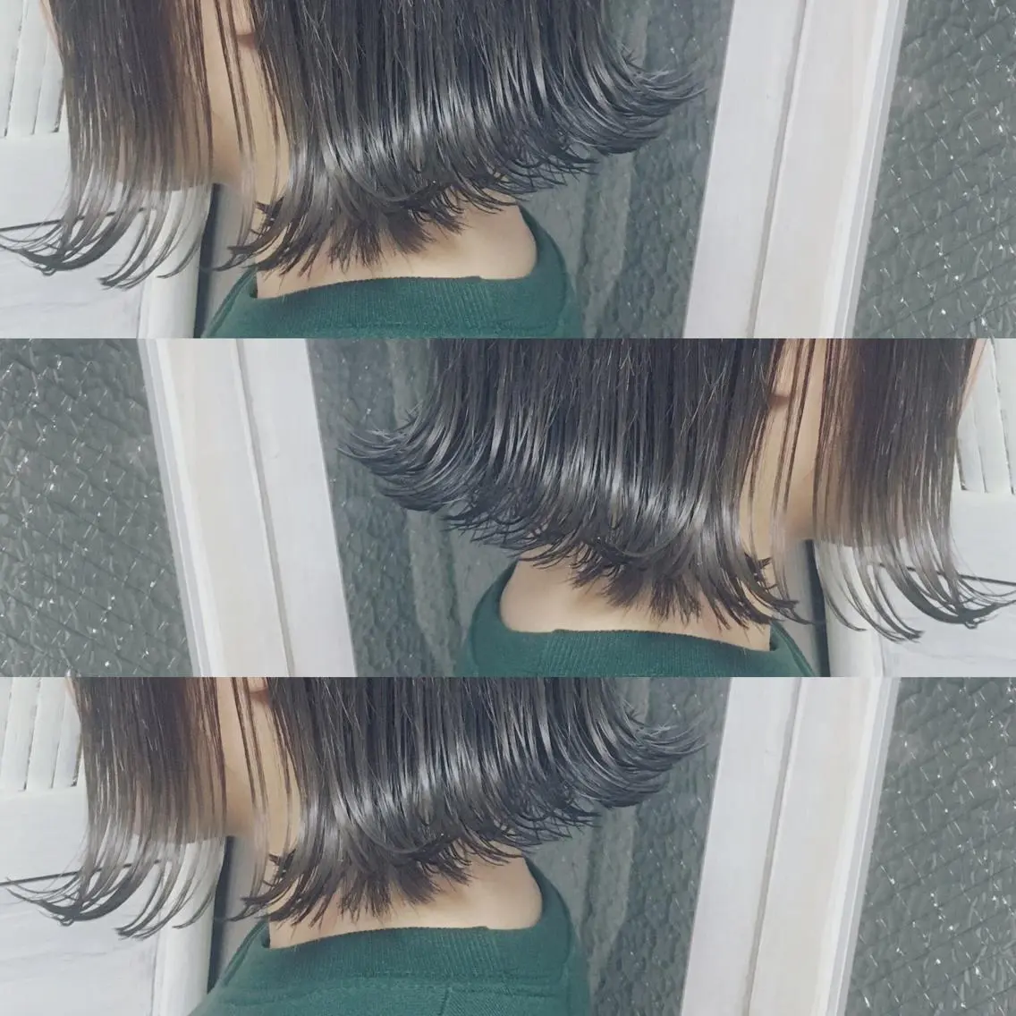 ショート カラー パーマ ヘアアレンジ 切りっぱなしボブ ラベンダーカラー ボブ 推し活専用 【派手髪】飯野ゆかりのヘアスタイル