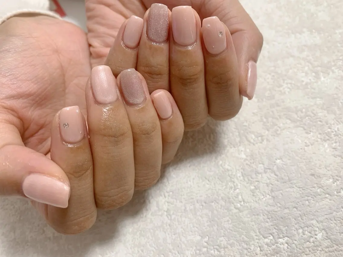 ネイル ジェルネイル メンズネイル パラジェル シンプルネイル 春ネイル kiki nail たまプラーザのネイルデザイン