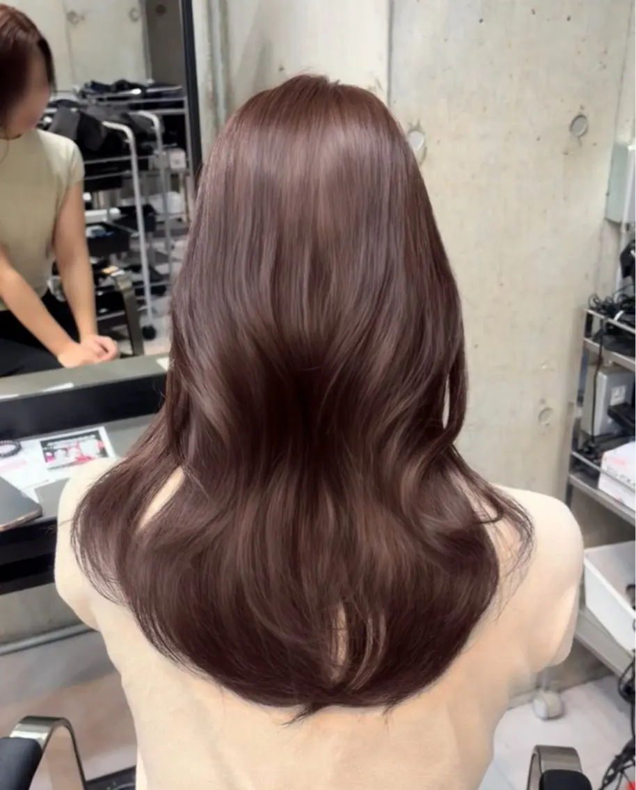 セミロング カラー ヘアカラー 韓国/透明感カラー みのり 🕊️のヘアスタイル
