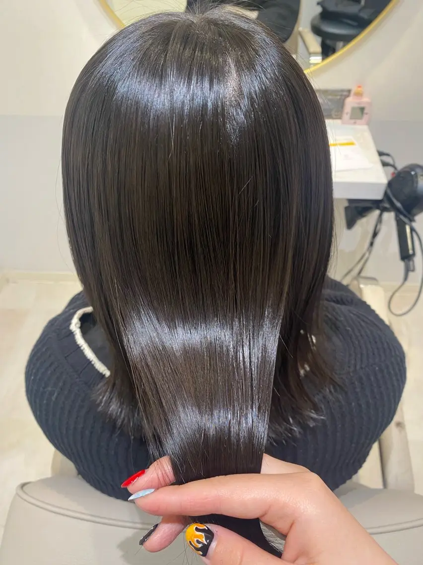 ミディアム カラー ブラウンカラー 髪質改善 韓国ヘア・カラー 🩵SHIZUKUのヘアスタイル