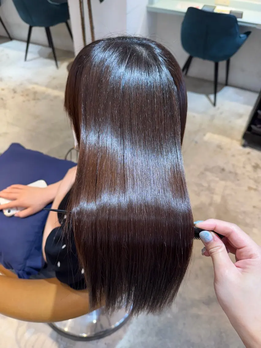 ロング 髪質改善 縮毛矯正 カット ヘアカラー 縮毛矯正 トリートメント ヘアセット 髪質改善/ボブ /韓国/erikoのヘアスタイル