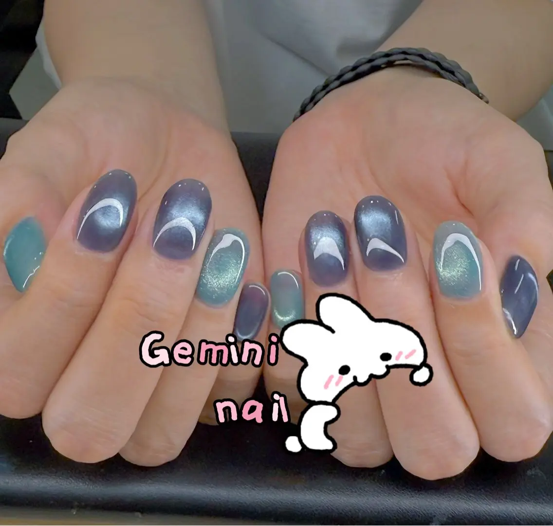 ネイル マグネットネイル Gemini nail.Yukiのネイルデザイン