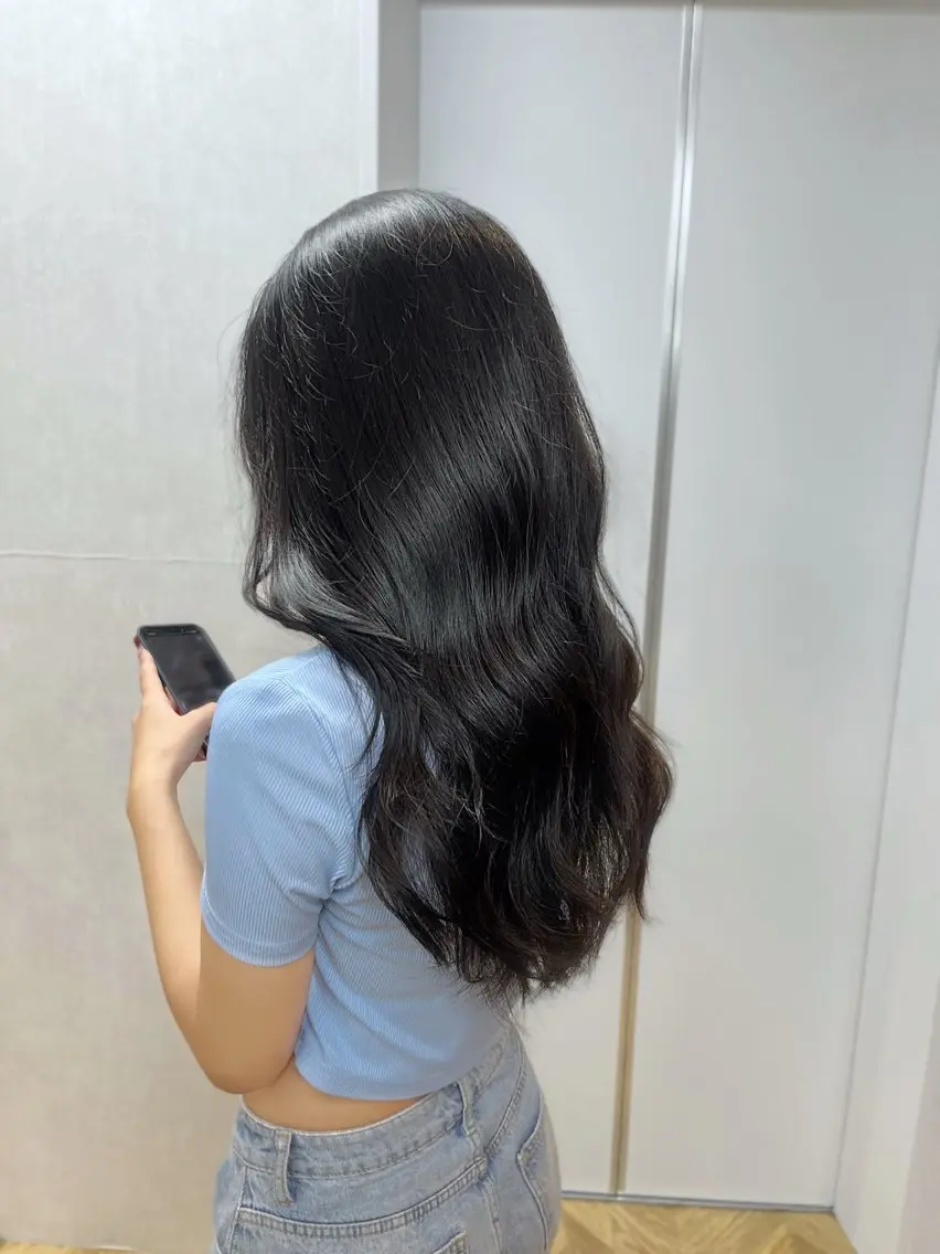 カラー ひなこ♡縮毛矯正/ 艶カラー🤍透明感のヘアスタイル