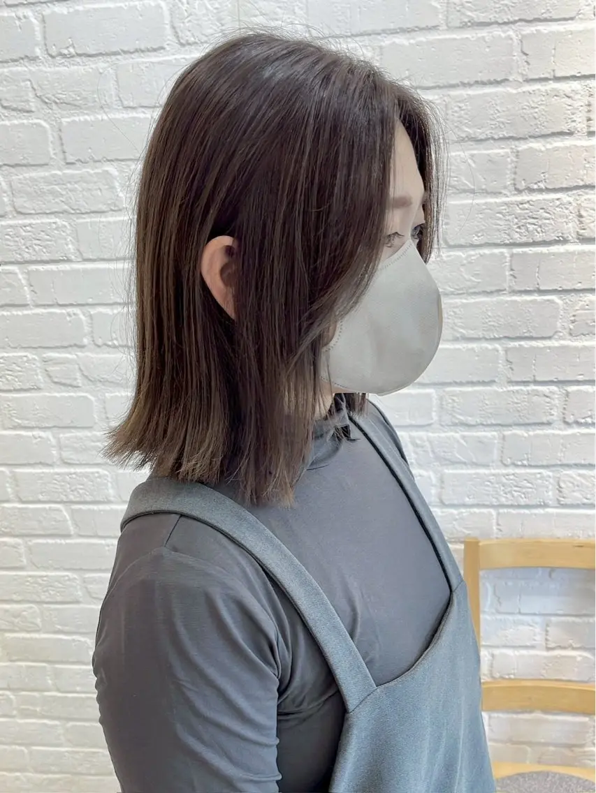 ミディアム カラー 似合わせボブ/モデル 様募集中！ツムギ🩵のヘアスタイル