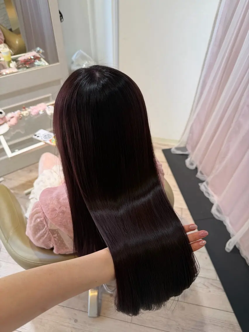セミロング カラー ブリーチ ラベンダーカラー ブリーチなしカラー ピンクカラー ピンクラベンダー カット ヘアカラー ハイトーン/アレンジ かなで⊹ ࣪ ˖⟡のヘアスタイル