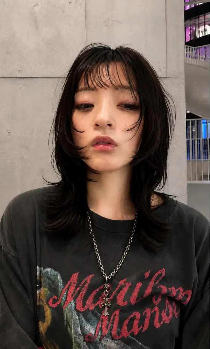 ミディアム カラー 笠原 健人のヘアスタイル