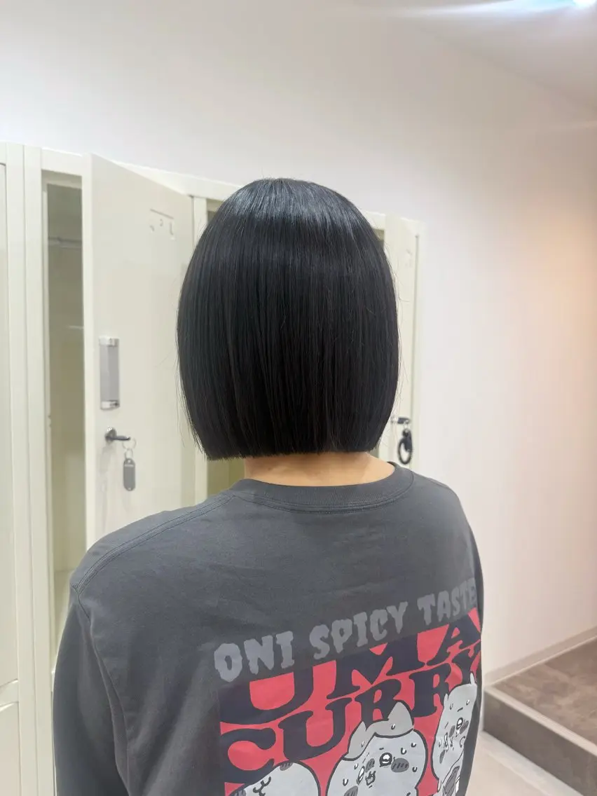 ミディアム カラー ボブ 縮毛矯正 ボブ迷子卒業/トレン ドボブ/あすか🐯のヘアスタイル