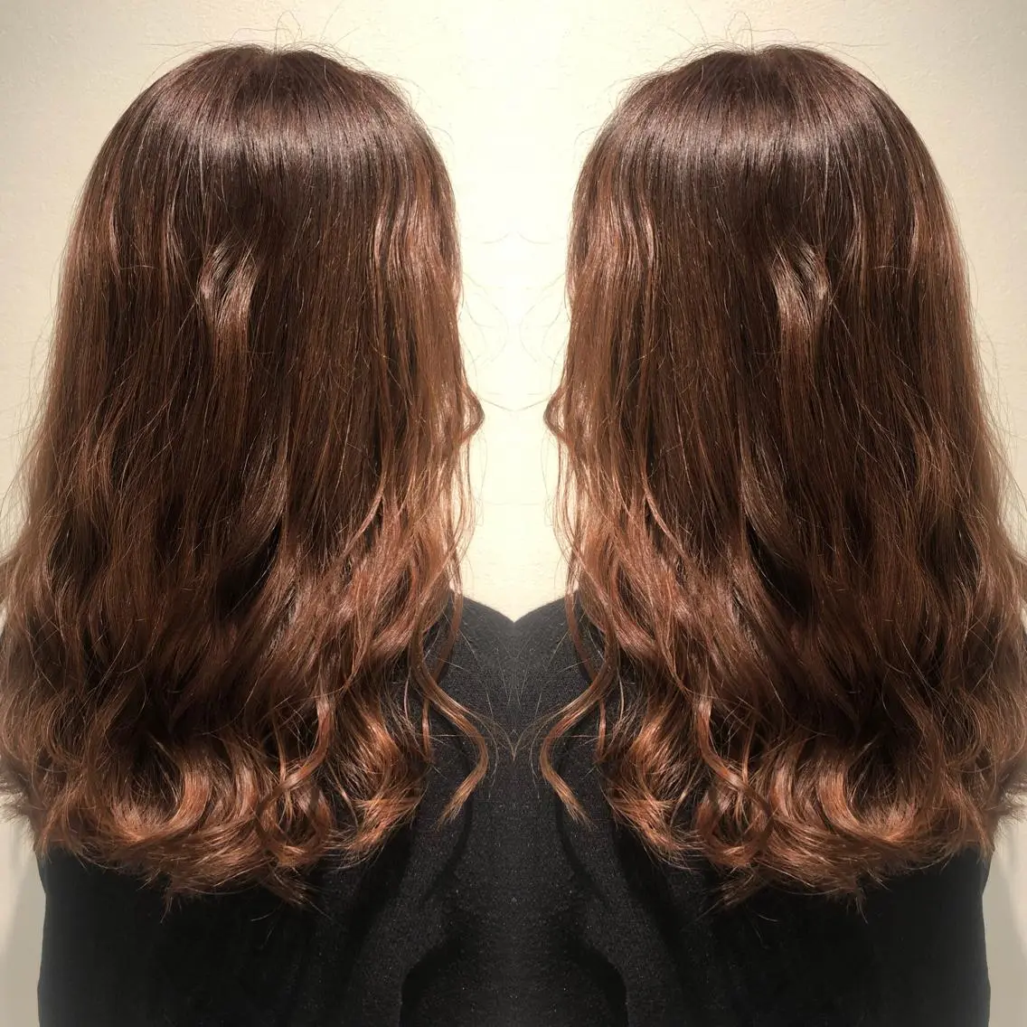 セミロング カット ヘアカラー トリートメント ♡美髪•艶髪♡砂川 なつきのヘアスタイル