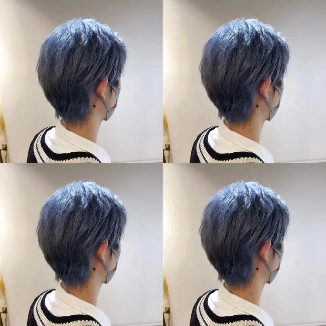 ショート カラー ブルーカラー シルバー 🌟トップデザイナー 高橋🌟のヘアスタイル
