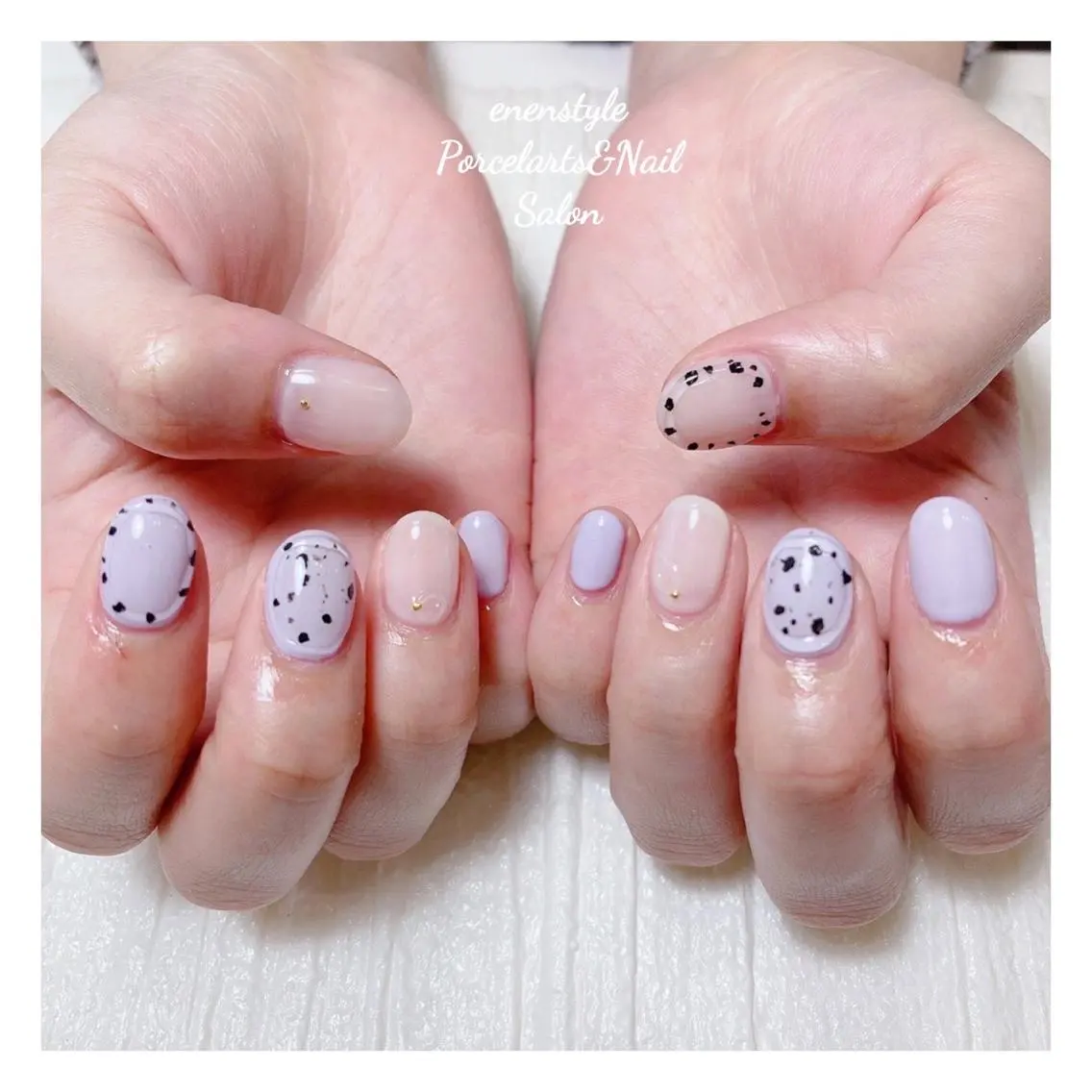 ミディアム ネイル 🐾enen style 🐾のネイルデザイン