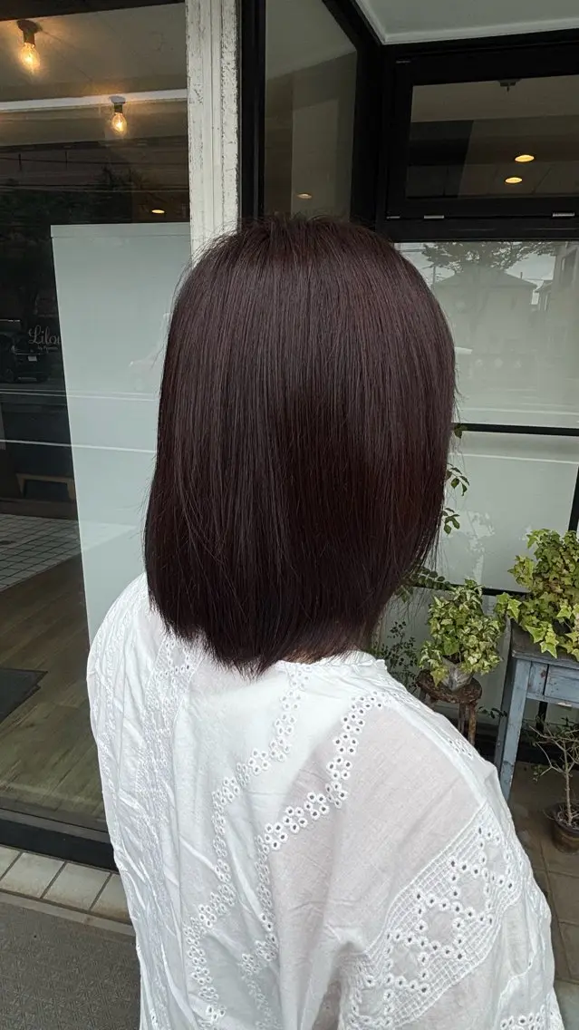ミディアム カラー ラベンダーカラー ピンクカラー ピンクラベンダー 角田 癒音のヘアスタイル