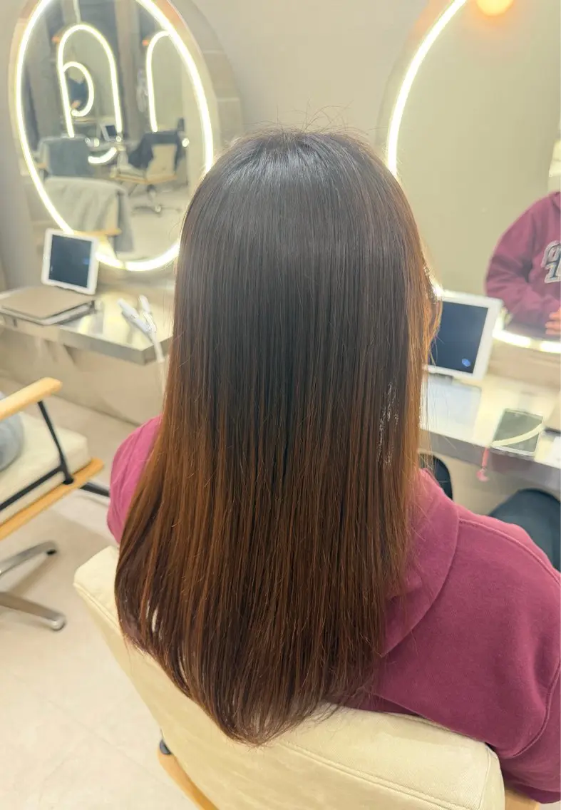 ロング 縮毛矯正 艶カラー♡ ゆうかのヘアスタイル