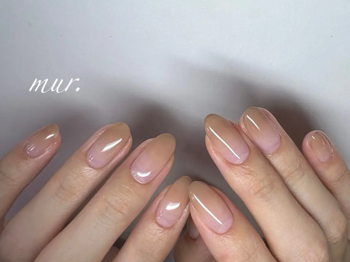 ネイル ジェルネイル グラデーション 韓国ネイル オフィスネイル シンプルネイル nailsalon mur.のネイルデザイン