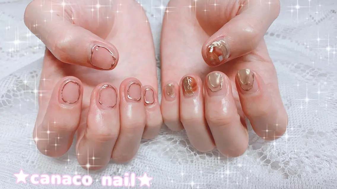 ネイル アートネイル ジェルネイル ミラーネイル ニュアンスネイル パラジェル ハンドネイル ハンドケア ベテランネイル cnc nailのネイルデザイン
