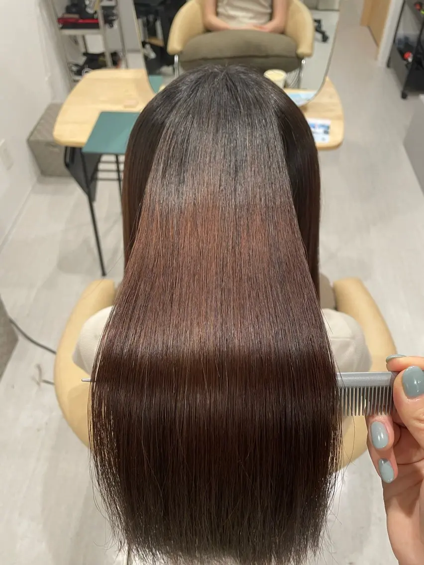 ロング パーマ 髪質改善 ストレートパーマ 縮毛矯正 鈴木 千尋のヘアスタイル