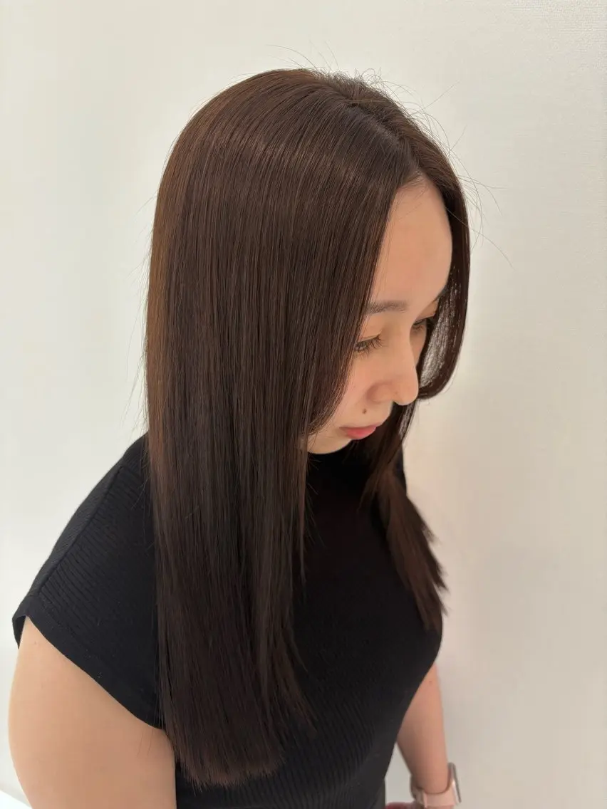 ロング 縮毛矯正 moi Blanc/ Aoyagiのヘアスタイル