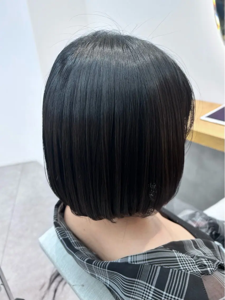 ミディアム カラー ボブ カット ヘアカラー トリートメント ルネ北千住店 Rinoのヘアスタイル