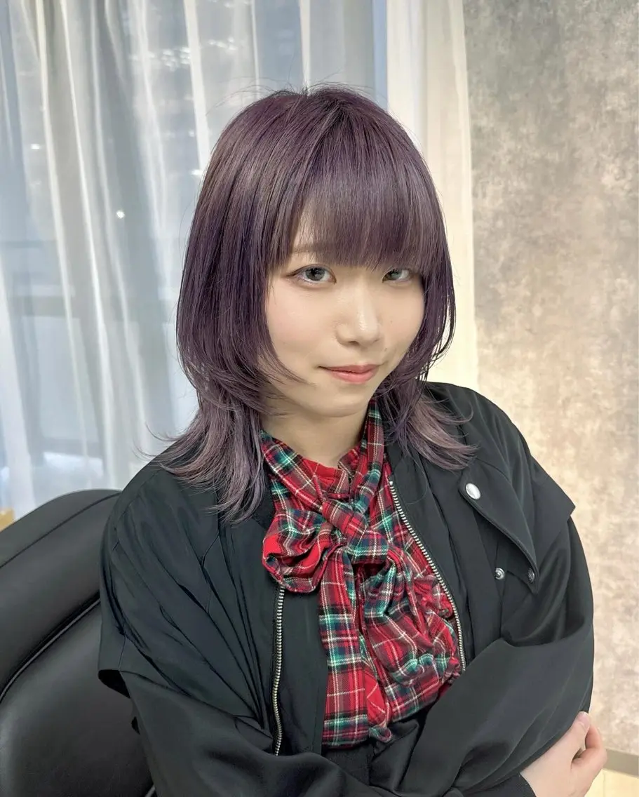 ミディアム カラー ブリーチ ケアブリーチ ダブルカラー イヤリングカラー ハイトーンカラー 【.ico】心斎橋/ ウルフ/飛田ゆうきのヘアスタイル
