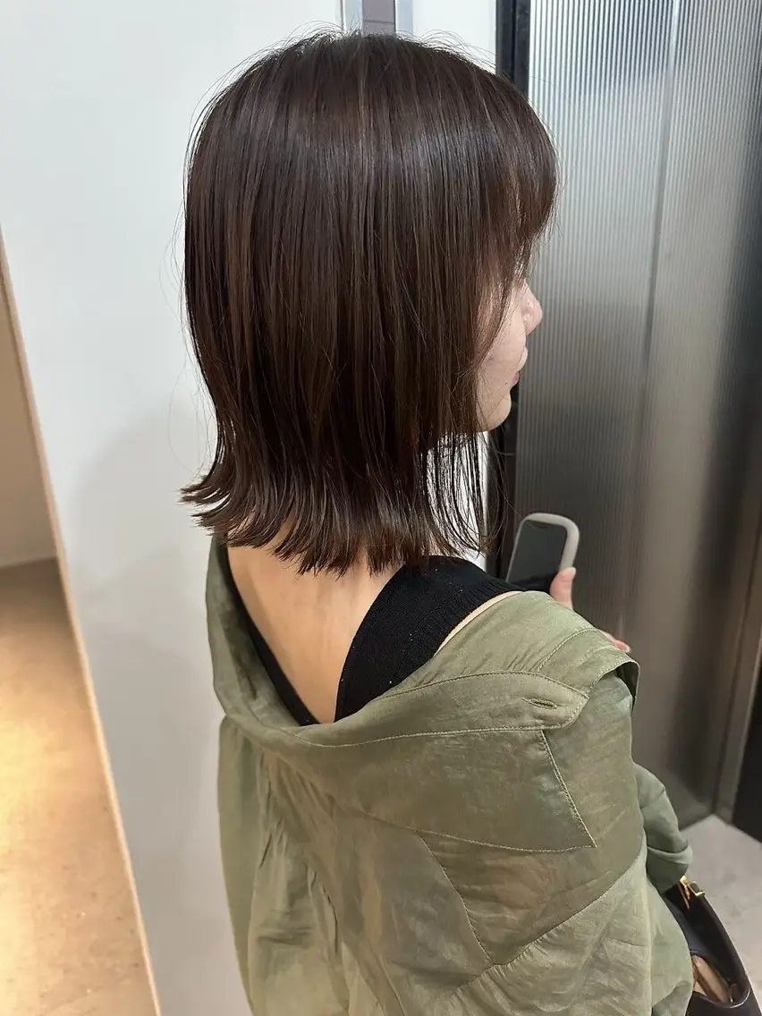 ミディアム カラー ヘアカラー The Ect 江坂Kurumiのヘアスタイル