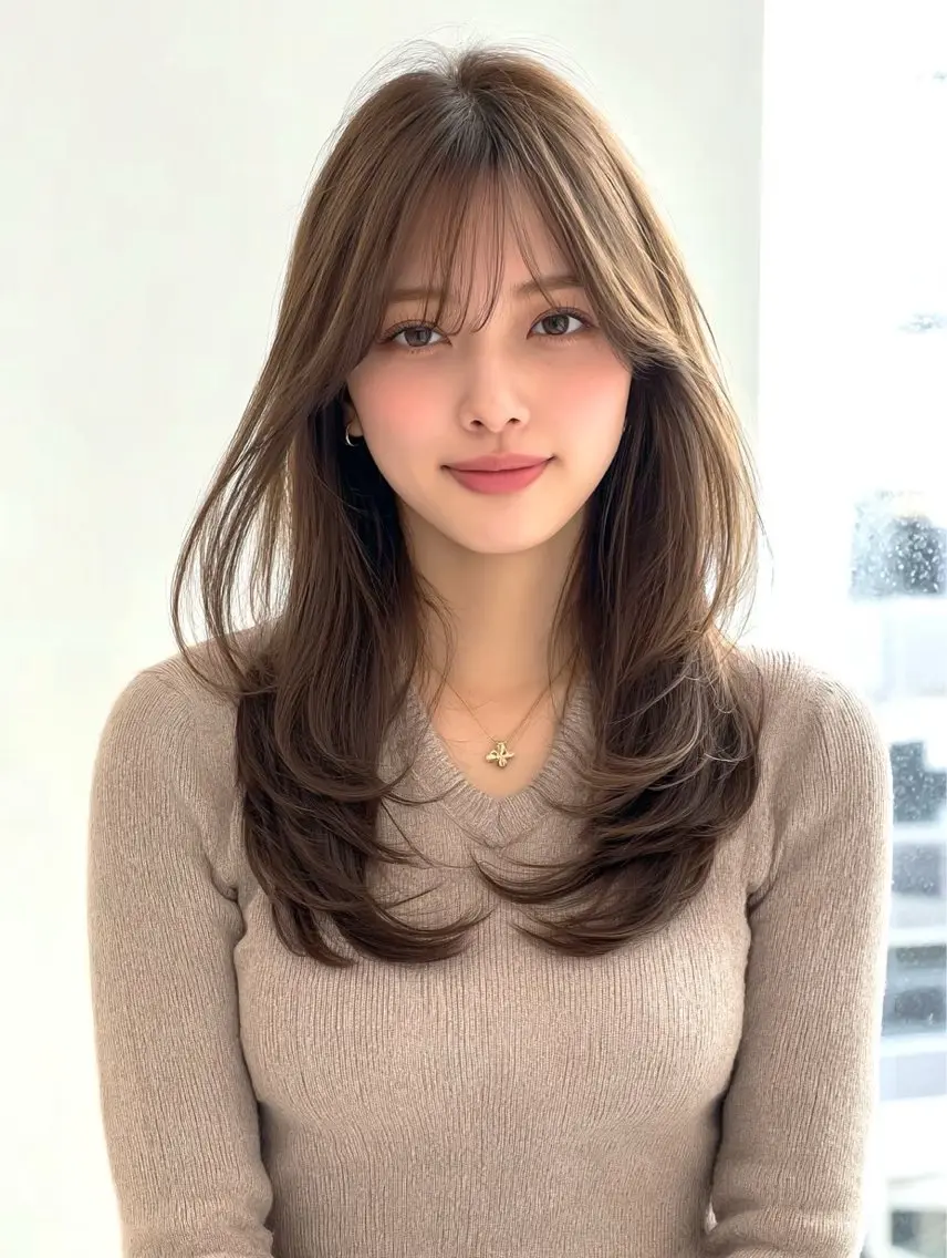 セミロング 江川 輝星のヘアスタイル